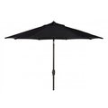 Safavieh 9 ft. UV Resistant Ortega Auto Tilt Crank Umbrella, Black PAT8001D